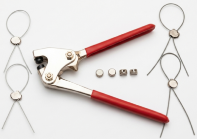 Lead seal, sealing wire and crimping pliers